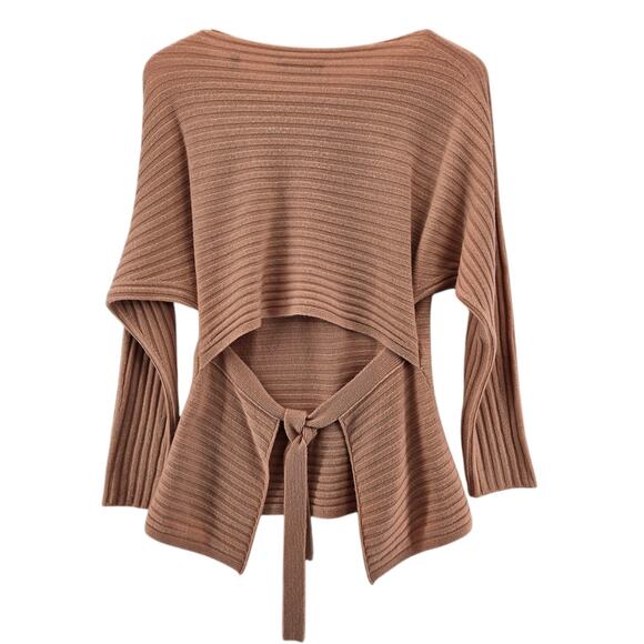 Vince Sweater Womens Small Tie Back Dolman Sleeve Cashmere Wool Peach Pink - Picture 2 of 12